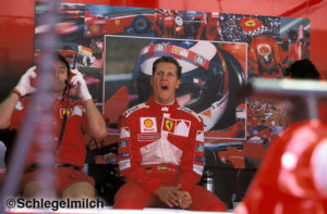 Michael Schumacher yawning