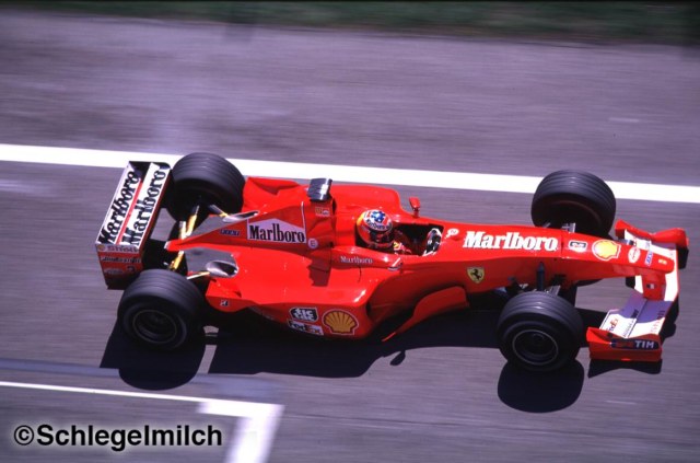 Michael Schumacher driving a Ferrari F1 Car