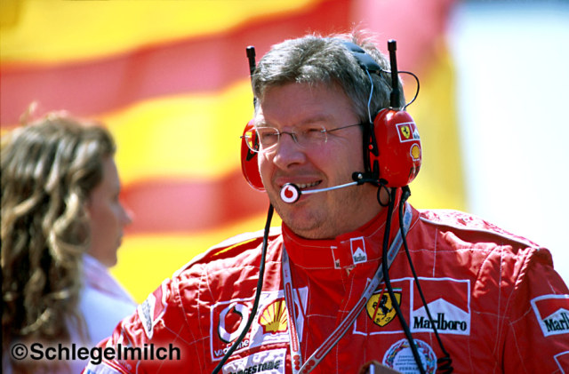 Ross Brawn in Ferrari clothing