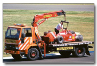 Schumacher's crashed Ferrari F1 car